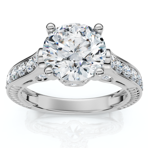 Certified 2 1/4Ct Antique Diamond Engagement Ring 14k Gold or Platinum (F-G, VS)