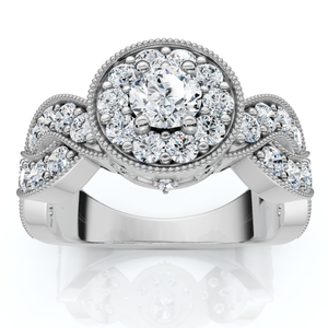 1Ct TW Wendy Diamond Engagement Ring 10k Gold Lab Grown (E-F, VS)