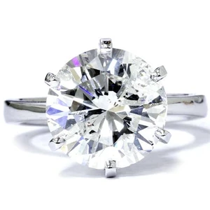 3 Carat Round Cut Enhanced Diamond Engagement Wedding Solitaire 14K White Gold (G-H, SI)