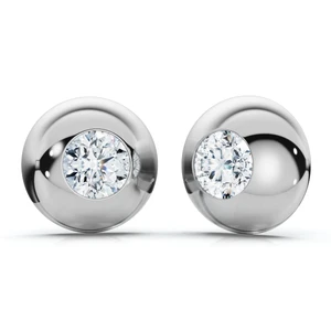 2Ct TW Diamond Button Studs 14k Gold Lab Grown (F-G, VS)