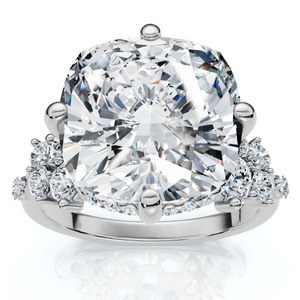 Certified 5 1/2Ct Muse Cushion Diamond Engagement Ring 14k Gold or Pt Lab Grown (F-G, VS)