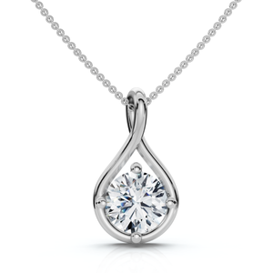 1Ct Diamond Infinity Pendant 14k Gold Necklace 18" Lab Grown EF/VS (E-F, VS)