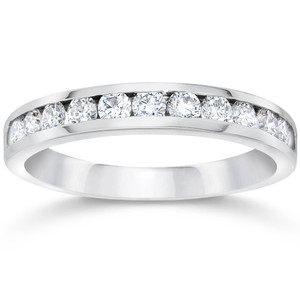 1/2CT Diamond Wedding Ring 10K White Gold (H-I, I2-I3)