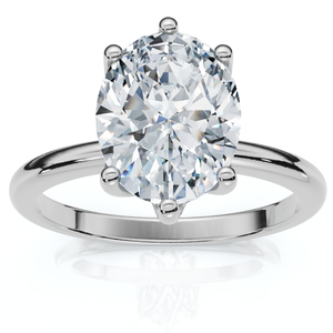 Certified 1 1/2Ct Lotus Solitaire Diamond Engagement Ring 14k Gold Lab Grown (E-F, VS)