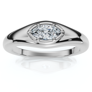 Stackable Marquise Diamond Eloise Anniversary Ring 10k Gold Lab Grown EF/VS (E-F, VS)