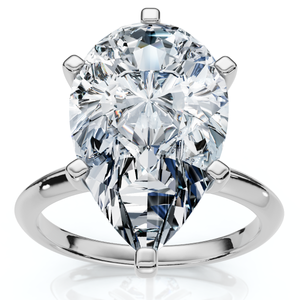 Certified 5Ct Pear Solitaire Diamond Engagement Ring 14k Gold or PT Lab Grown (E-F, VS)