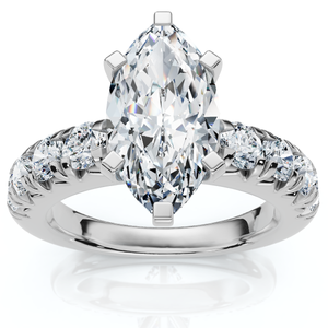 Certified 2.80Ct Marquise Diamond Engagement Ring Gold Lab Grown (F-G, VS)