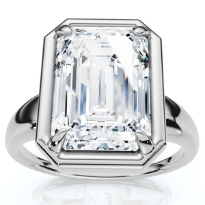 Certified 4Ct Emerald Cut Diamond Club Engagement Ring 14k Gold Lab Grown (F-G, VS)