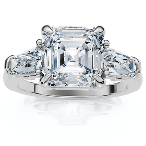 Certified 2 1/2Ct Paulina Asscher Dut Diamond Engagement Ring 14k Gold Lab Grown (E-F, VS)