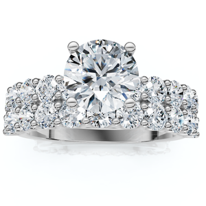 2 1/2Ct Celeste Diamond Engagement Ring Set 10K Gold Lab Grown (E-F, VS)