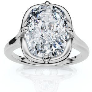 Certified 3Ct Sylva Elongated Cushion Diamond Engagement Ring 14k Gold Lab Grown (F-G, VS2-SI1)