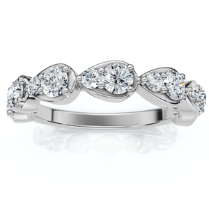 5/8Ct Pearla Diamond Stackable Wedding Band 10k Gold (E-F, VS)
