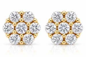 1/8Ct Diamond Studs Womens Earrings 10k Yellow Gold (G-H, I1)