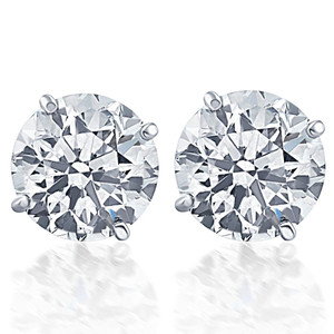 Screw Back 1 Ct T.W. Genuine Diamond Studs Available in 14k White or Yellow Gold (I-J, I2-I3)