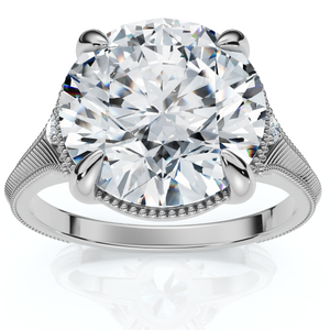 Certified I/SI1 4.02Ct Swift Round Diamond Engagement Ring 14k White Gold (I-J, SI)
