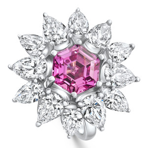 7.18Ct Pink Topaz Diamond Anniversary Ring White Gold Lab Grown (F-G, VS)