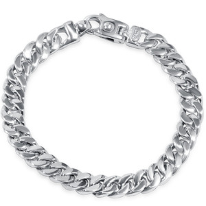 Braccio Men's 36 Gram Cuban Link Solid Silver Bracelet 8.5"