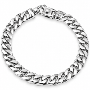 Braccio Men's 36 Gram Cuban Link Solid Silver Bracelet 8.5"