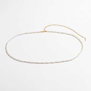 Scorpios Belly Chain 25-32" Adjustable length with 5mm Freshwater Pearls