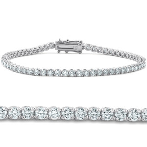 5Ct Diamond Tennis Bracelet 14k Gold Lab Grown 7" (F-G, VS)
