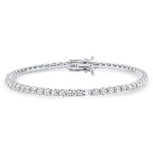 6Ct Diamond Hinged Bangle Bracelet 14k Gold Lab Grown 7" (F-G, VS)