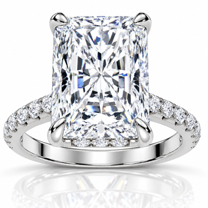 Certified 4 1/2Ct Juliana Radiant Cut Diamond Engagement Ring 14k Gold Lab Grown (F-G, VS)