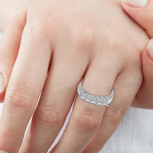 1ct Five Stone Diamond Ring 950 Platinum (G-H, SI)
