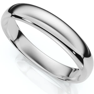 High Polished Wedding Band 950 Platinum