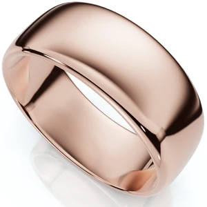 8mm Dome High Polished Wedding Band 10k Rose Gold