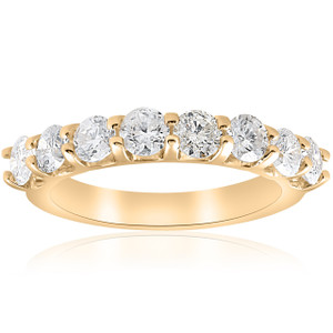 1 5/8ct U Prong Diamond Wedding Ring 14k Yellow Gold (H-I, I1)
