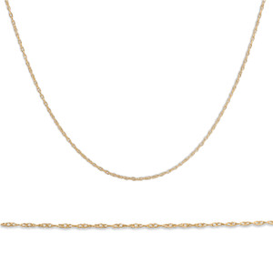 Solid 10k Yellow Gold 18" Dainty Chain With Spring Ring