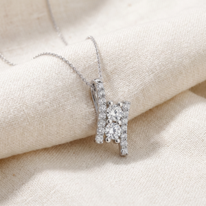 1/2Ct Forever Us Two Stone Diamond Pendant 14K White Gold 3/4" Tall (I-J, I1)