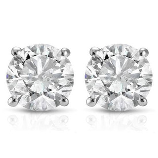 Louis Vuitton Pure Dreille Crew Diamond Stud Earrings 14k White Gold with  Pouch