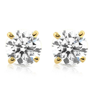 14K White Gold Diamond Studs 1.00 carats - Eliantte & Co