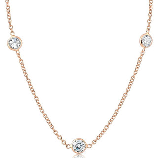 1 1/5Ct Diamonds By The Yard Necklace Lab Grown in 14k White or