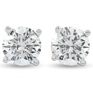 2.00Ct Round Brilliant Cut Natural Diamond Stud Earrings 14K Gold