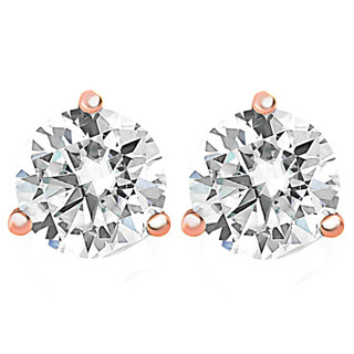 Orchid 2ct TDW Round Natural Diamond Stud Earrings in 14k White