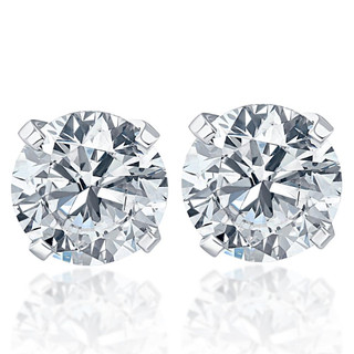 Unique Brilliance 0.25 Carat T.W. Diamond Stud Earring in 14K White Gold (i-j, I2-i3), Women&s