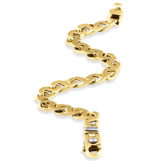 Pompeii3 Men's Designed 14K Gold Bracelet