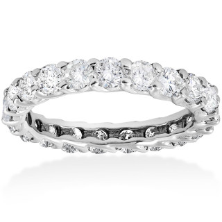 Eternity wedding band, white gold and diamonds - Categories Q9G23L