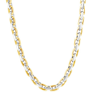 Men's 14k Gold (95gram) or Platinum (157gram) 5.5mm Link Byzantine