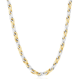 BELIEVER JEWELRY 14k 2.0mm Figaro Chain Men's 4.6mm Diamond-Cut