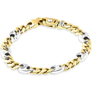 Pompeii3 Men's Designed 14K Gold (115gram) or Platinum (186gram) 14.5mm Bracelet 8.75 inch, Size: One size, Silver