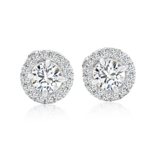 Diamond Stud Earrings, .32 Carat total, I/J, SI, 14K White Gold