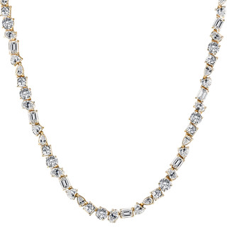 Mixed Shape Diamond Tennis Necklace Gold And Diamond Necklace –  victorfinejewelry