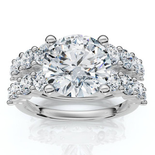Certified 3ct Diamond Engagement Ring Wedding Band Set 14k