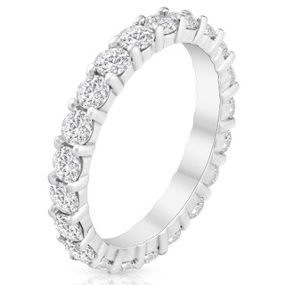 Eternity wedding band, white gold and diamonds - Categories Q9G23L
