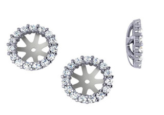 Curved Lab-Grown Diamond Earring Jackets (1 CTW) - Soha Diamond Co.™