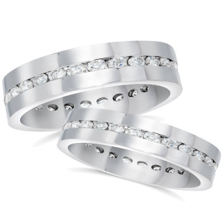 His and Hers Matching Wedding Band Sets, Free Shipping