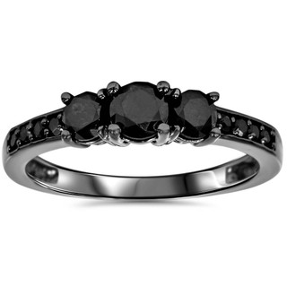 black stone engagement rings